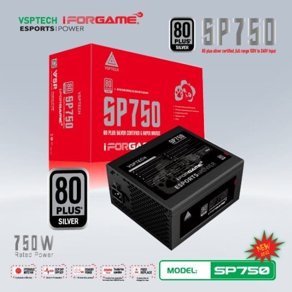 Nguồn 750W VSP iForgame SP750 80PLUS SILVER